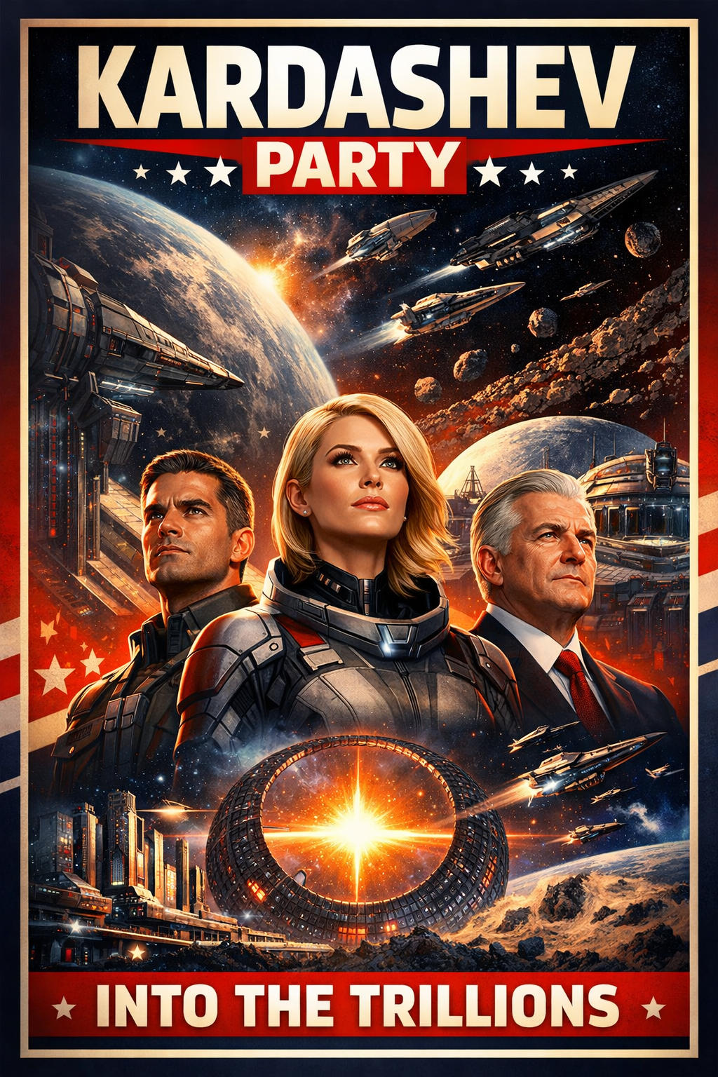 Kardashev Party concept poster artwork